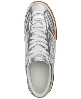 Men's Match Metallic Leather Lace-Up Sneakers