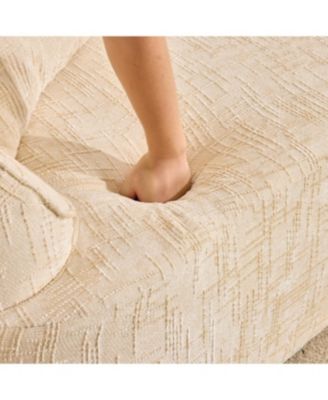 Streamdale Beige Curved Sofa, Nordic-style Design for Living Room, Comfortable & Soft