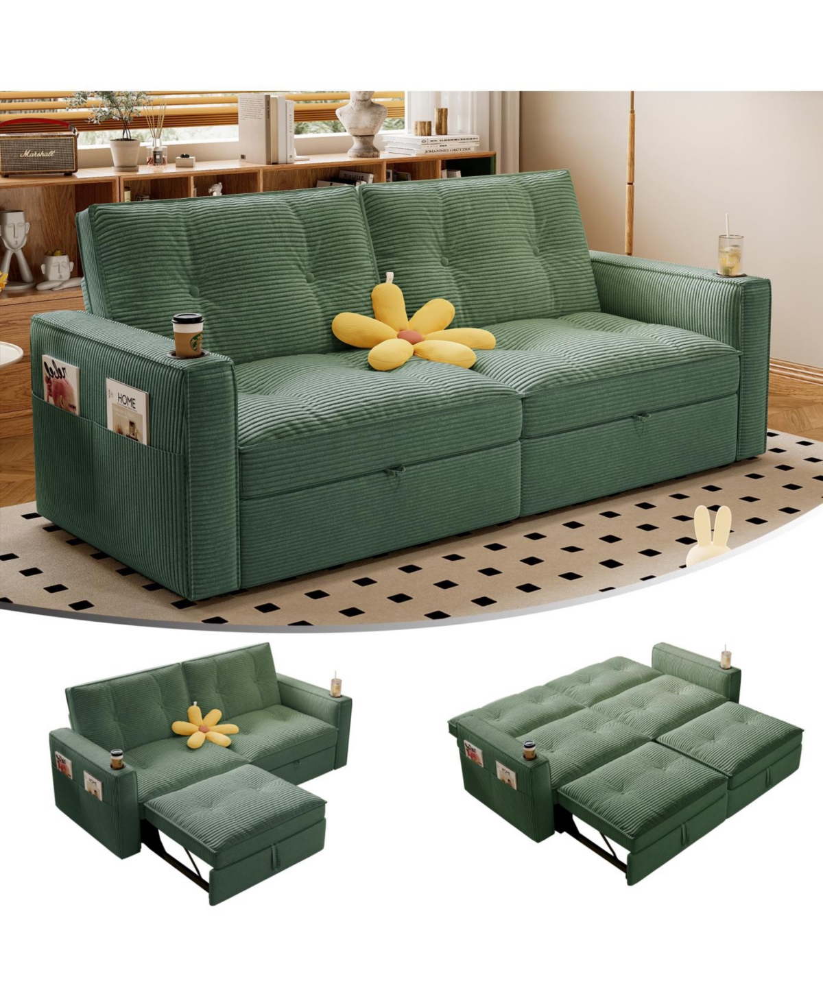 Streamdale Multi-Functional Convertible Sofa Bed 2-in-1 (for Sitting & Sleeping)