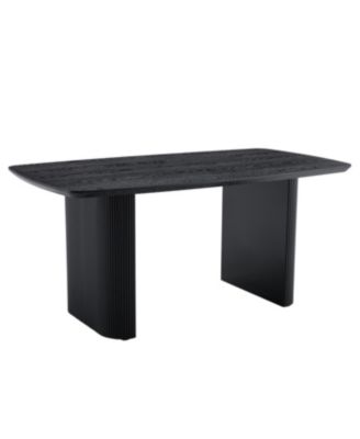 Streamdale MDF black dining table, 67 x 35.4 inch, warm and soft appearance