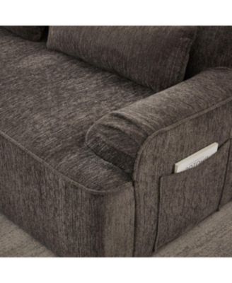 Chenille L-Shape Luxury Sectional Sofa, Comfy Sleeper Couch for Living Room