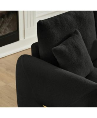 Streamdale 78" Teddy Fabric Sofa with Pillows & Solid Wood Frame