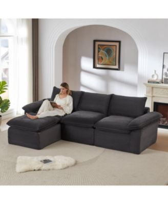 Modern corduroy cloud sofa, freely combinable, comfortable for homes, apartments, offices
