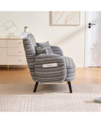 Streamdale Modern two-seater sofa with armrests, pillows, and storage pockets