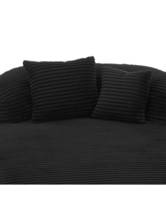 Streamdale Modern Chaise Lounge Sofa Boneless Couch 51.6" Sofa Bed Black
