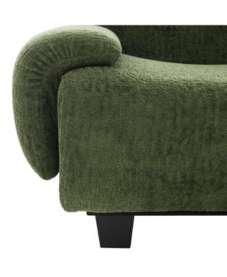 Streamdale Modern Chenille 3-Seater Sofa with Curved Armrests