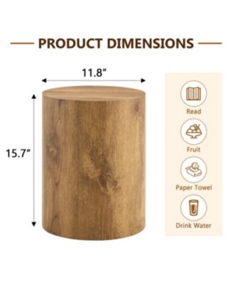 Streamdale Simple wood grain coffee table, 11.8" D x 15.7" H, MDF, industrial style