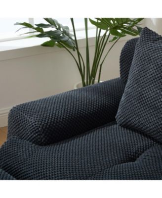 73" Modern Modular Sectional Loveseat, 2 Seater Tufted Cloud Floor Couch w/ 2 Pillows, Charcoal