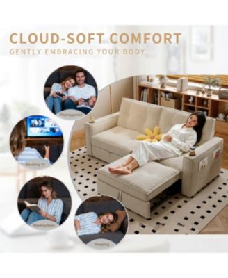 Multi-Functional Convertible Sofa Bed 2-in-1 (for Sitting & Sleeping