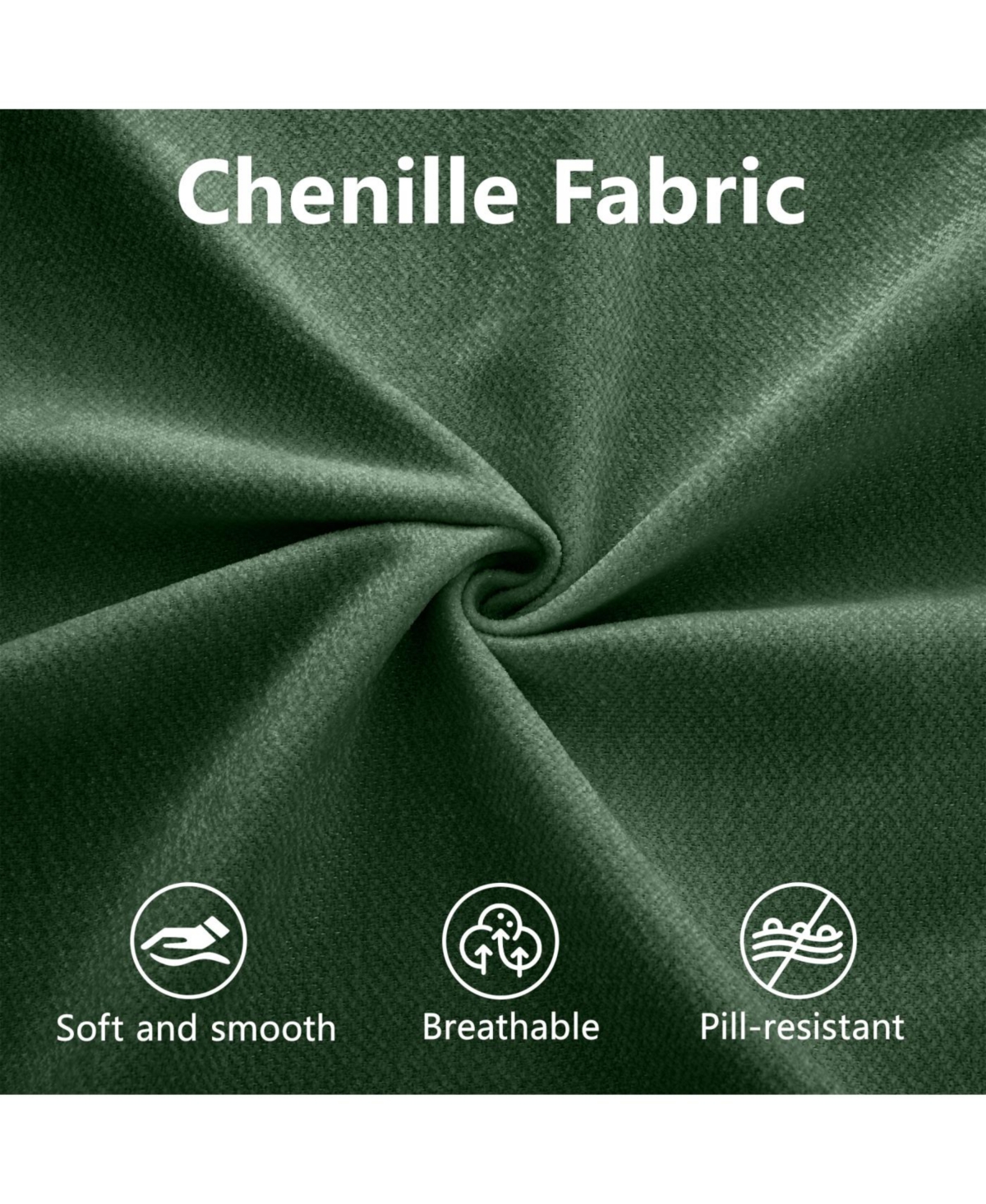 Streamdale Furniture Elegant Green Chenille U-Shaped Sofa with Storage Seat and Ottoman