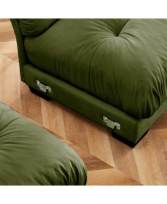 Streamdale Super Comfort Oversized Modular Velvet Sectional Sofa Couch with Ottoman