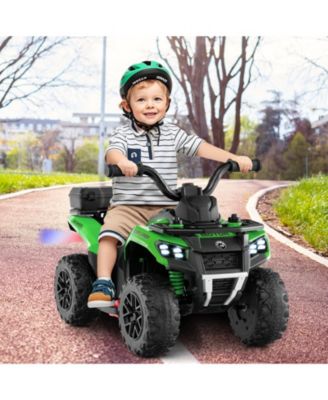 6V Kids Ride-On ATV with Spray Function, Music, and Rear Storage Box