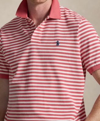 Men's Classic-Fit Striped Mesh Polo Shirt