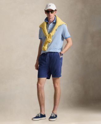 Men's Classic-Fit Striped Mesh Polo Shirt