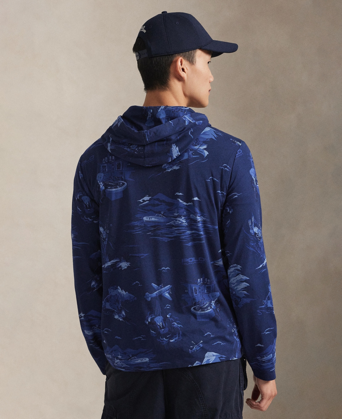 Polo Ralph Lauren Men's Long-Sleeve Animated Hooded T-Shirt