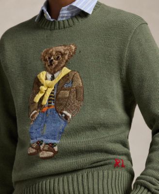 Men's Bear Graphic Crewneck Sweater