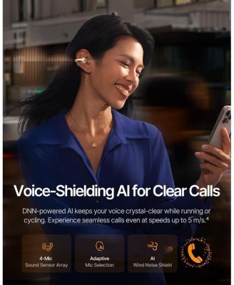 Inspire XC1 Open Ear Clip-On Earbuds, Sound by Bose, Dolby Audio