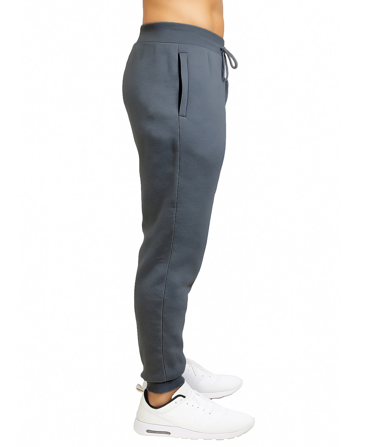 Blu Rock Men's Modern-Fit Heavyweight Jogger Sweatpants with Zipper Side Pockets