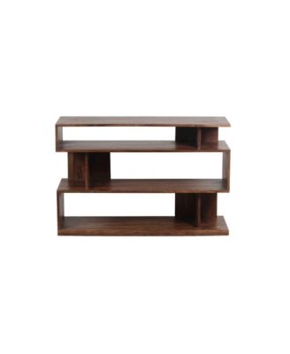 Portola Solid Acacia Wood Console Table, Brown