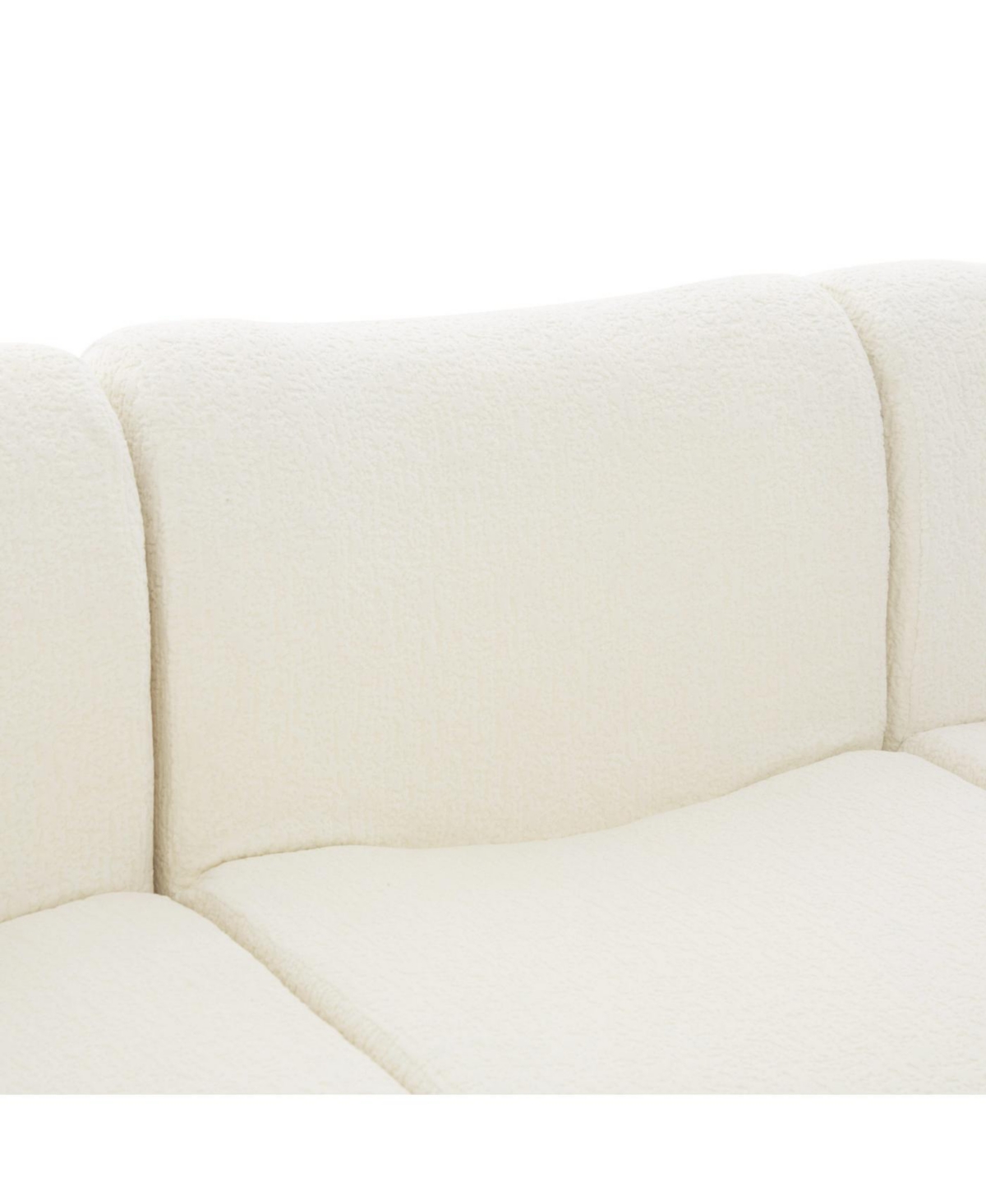 Streamdale Modern Chenille 3-Seater Sofa with Curved Armrests