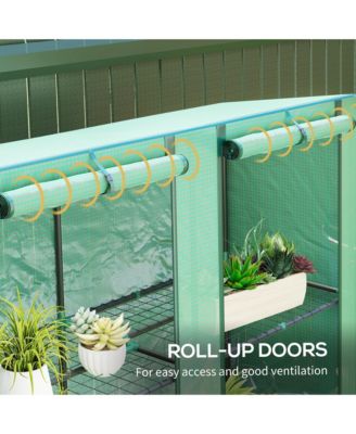 Lean-to house with Roll-Up Doors, Portable house