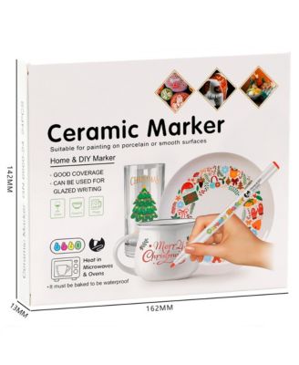 12 Colors Ceramic Marker, Acrylic Paint Pens for DIY, Ceramic Painting, Wood, Rock Paint and Glass Drawing