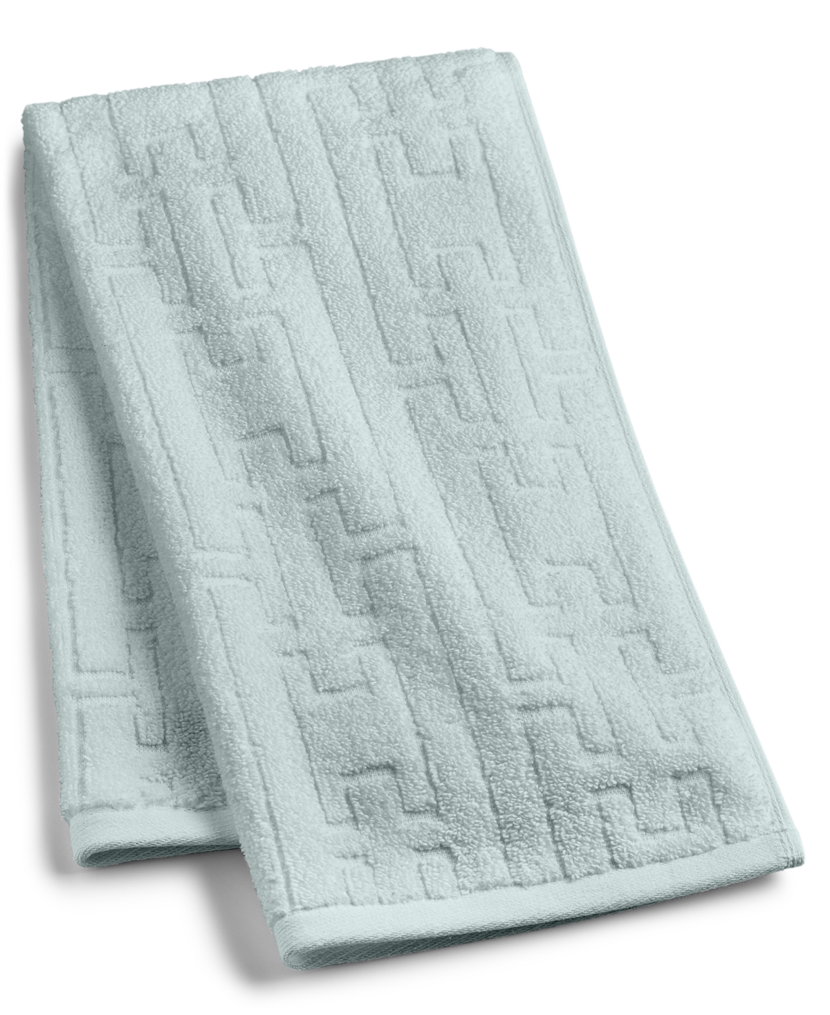 Hotel Collection Sculpted Chain-Link Hand Towel, 16" x 30", Exclusively at Macy's - Glacier