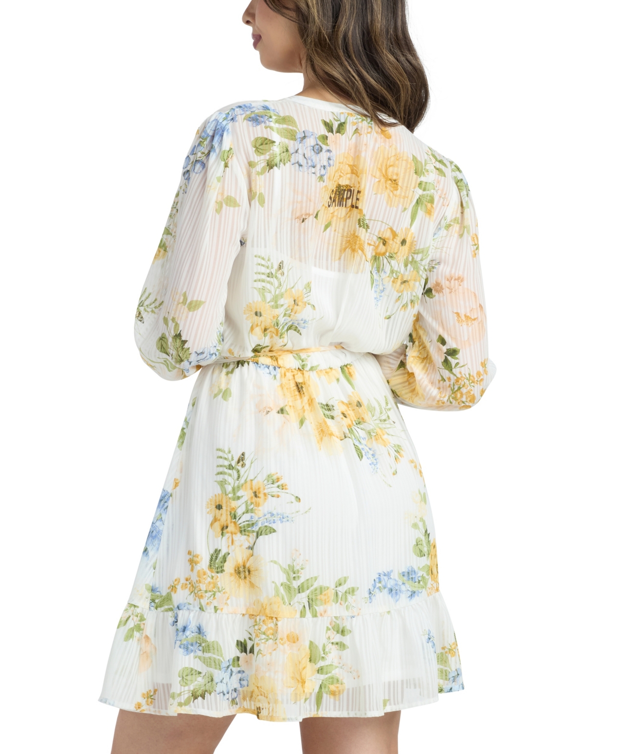 Bcx Women's Printed Mandarin Collar Dress