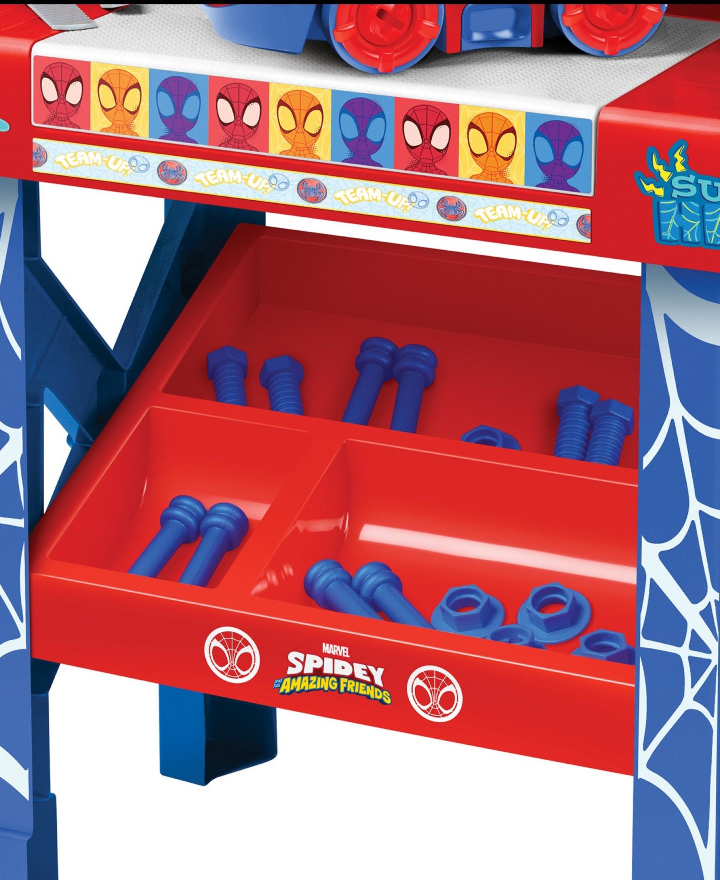 Детский игровой набор World Tech Toys Spider-Man Take Apart Car Tool Bench Playset, Ages 3+ — фото 5