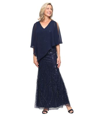 Women's V-Neck Beaded Gown