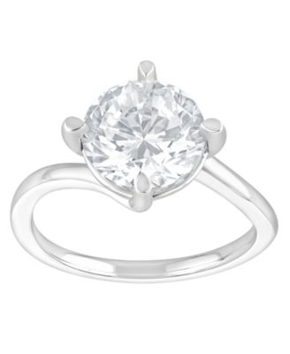 Certified Lab Grown White Diamond Solitaire Ring (3-1/2 ct. t.w.) in 14k White Gold