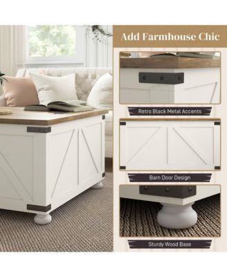 Farmhouse Table with Storage, Large Square Table