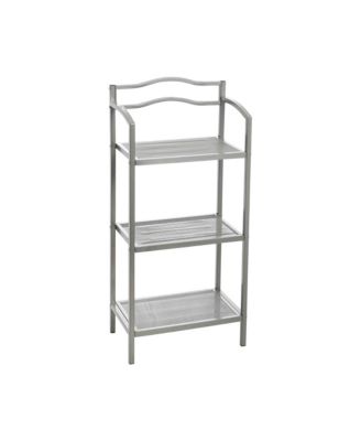 3-Tier Metal Bathroom Storage Shelf, Silver