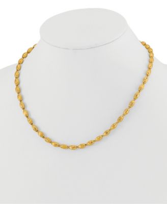 Beaded Chain Necklace in 24k Yellow Gold