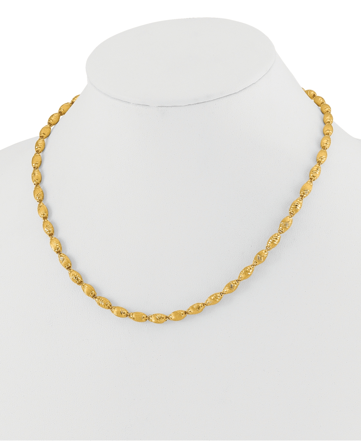 Macy's Beaded Chain Necklace in 24K Yellow Gold