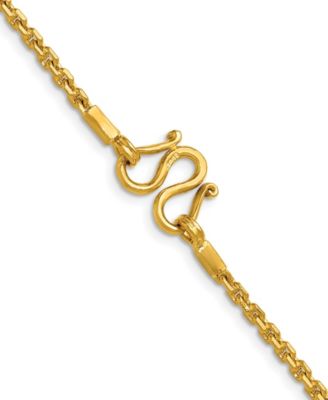 Cable Chain Necklace in 24k Yellow Gold