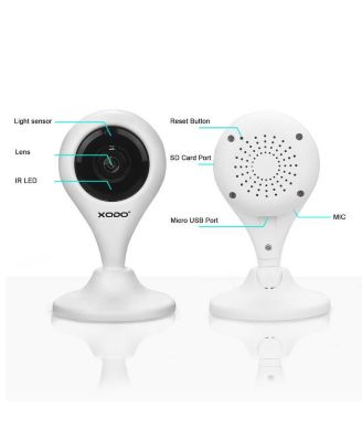 E4 Smart Wireless Security Camera 1080p HD Wi-Fi Indoor Surveillance with 2-Way Audio, Motion Detection & Night Vision