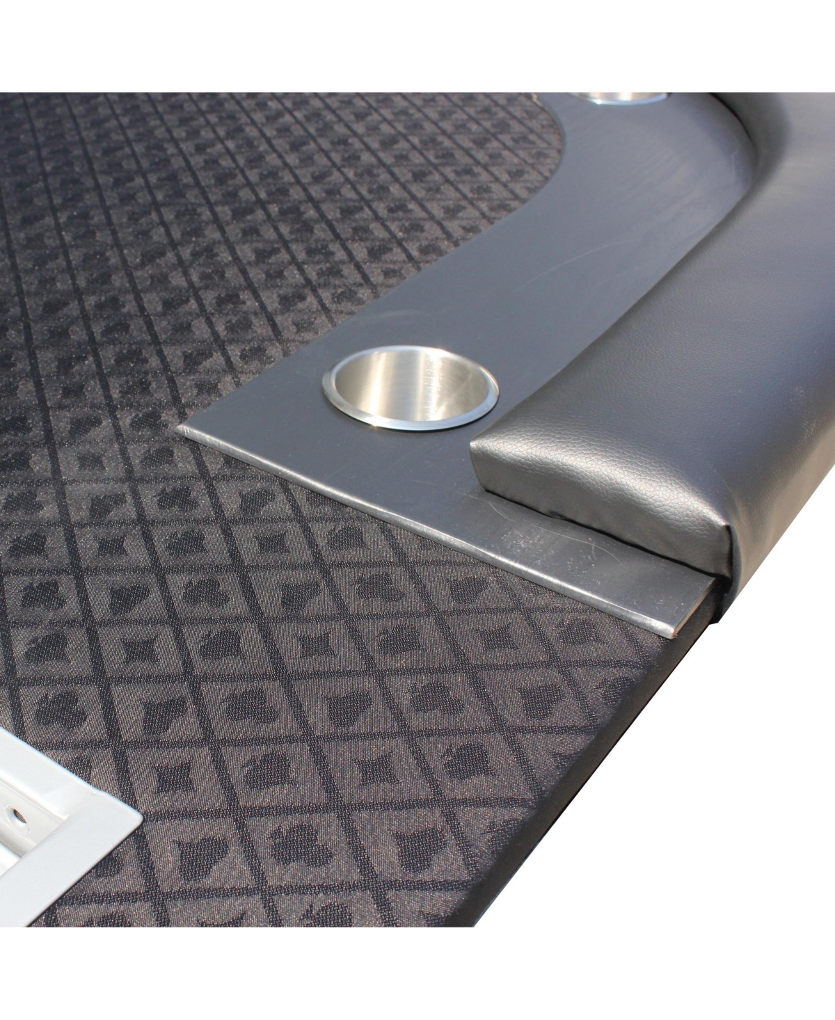 Flynama 96Inch Oval Poker Table with Waterproof Felt and Nine Cup Holders Professional Texas Holdem Table with Dealer Chip Tray and Padded Armrests