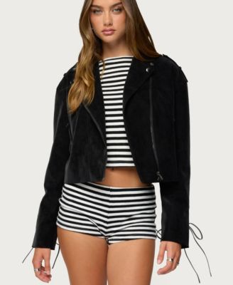 Women's Ryder Faux Suede Biker Jacket
