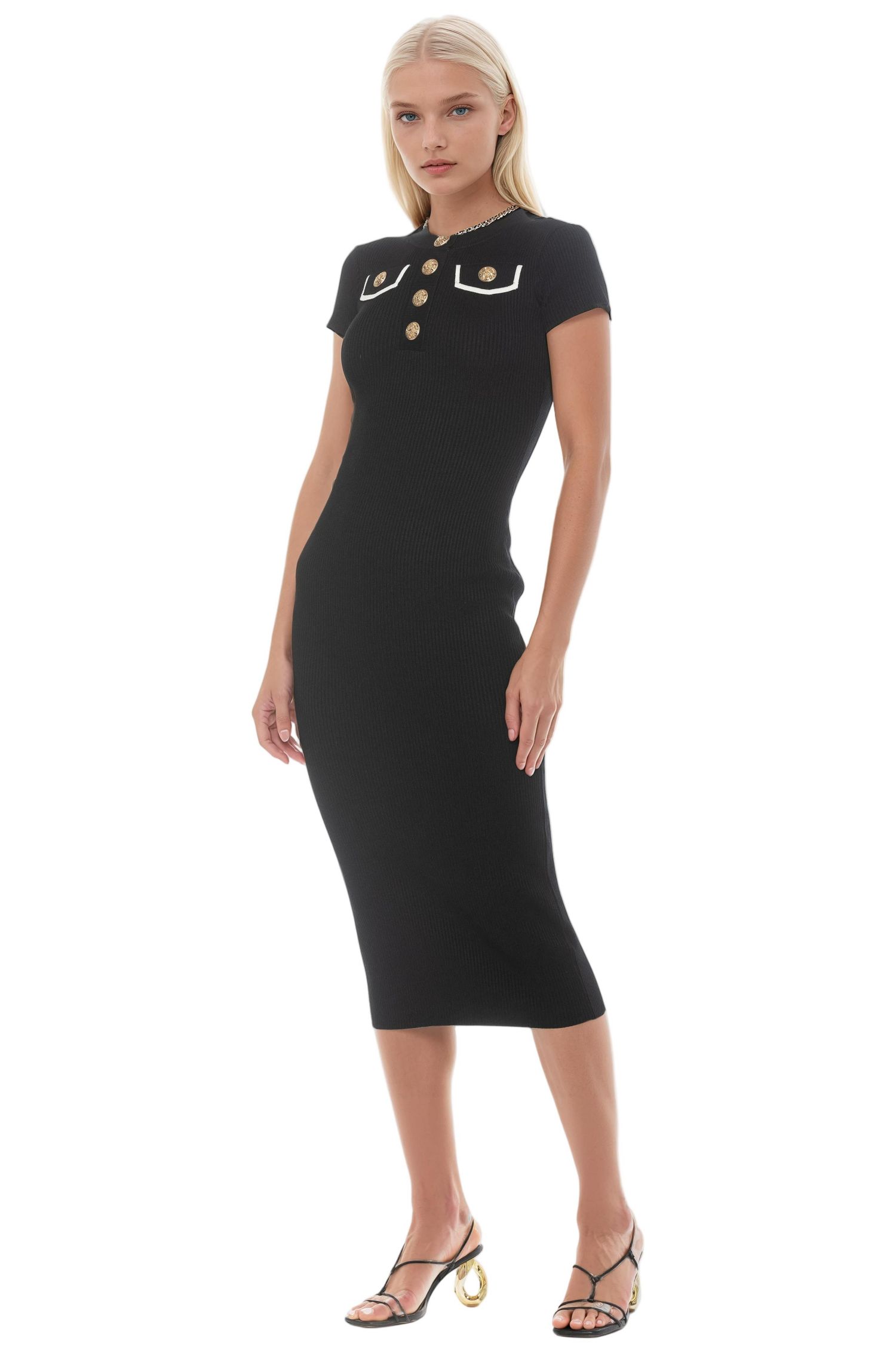 Women's Rhys Crewneck Ribbed Knit Midi Dress