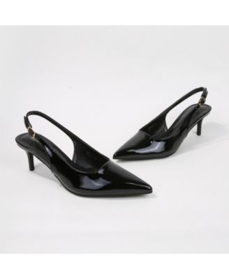 Fancy Slingback Kitten Heels