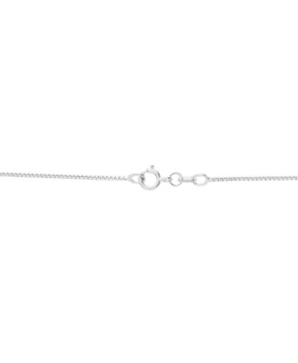 Solid Box Chain Necklace in 14k White Gold