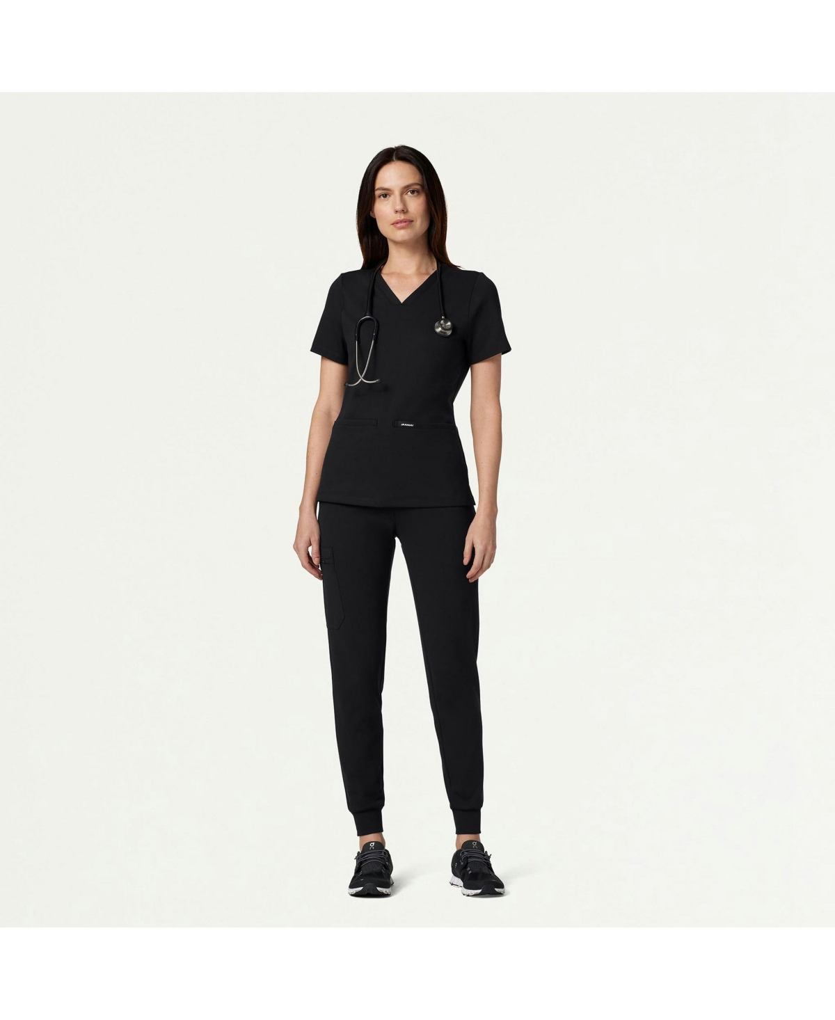 Jaanuu Women's Rubi 6-Pocket Slim Knit Scrub Jogger