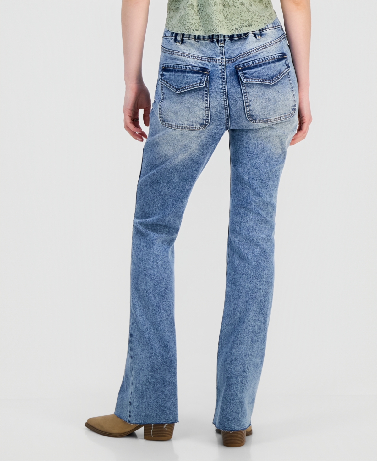 Madden Girl Juniors' Ripped Bootcut Jeans