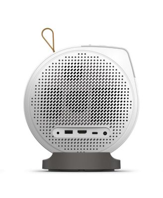 GV50 Full HD Laser DLP Smart Ceiling Projector, White, Bundle with Carry Case