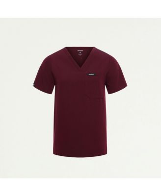 Women's Classic V-Neck Scrub Top with 1 Pocket