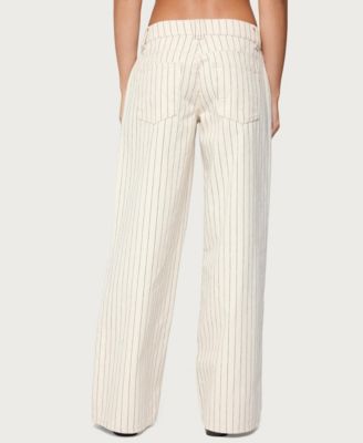 Womens Cory Striped Low Rise Jeans