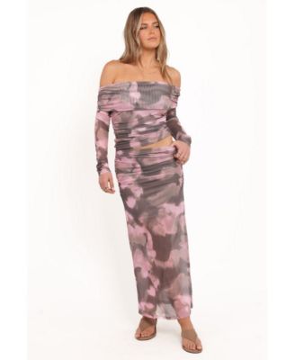 Women's Caelira Abstract-Print Mesh Midi Skirt