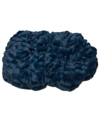 Premium Fuzzy Faux Fur Microfiber Polyester Reversible Throw Blanket, Throw