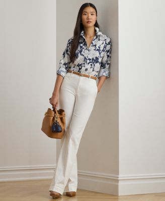 Petite Relaxed Fit Floral Print Shirt